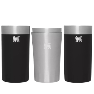 Lifted Spirits Prismatic Highball Glass + Craft Cocktail Shaker Set | 12 OZ